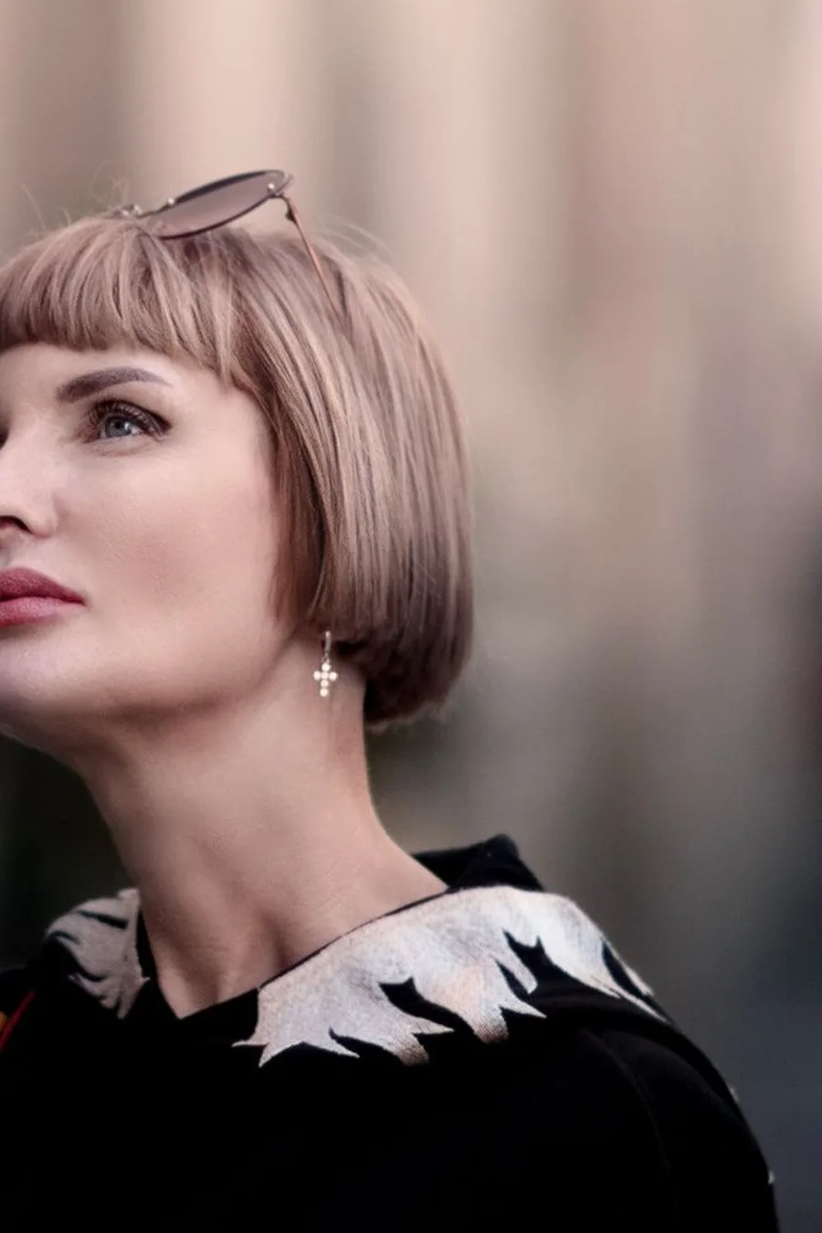 7. French bob with micro bangs
