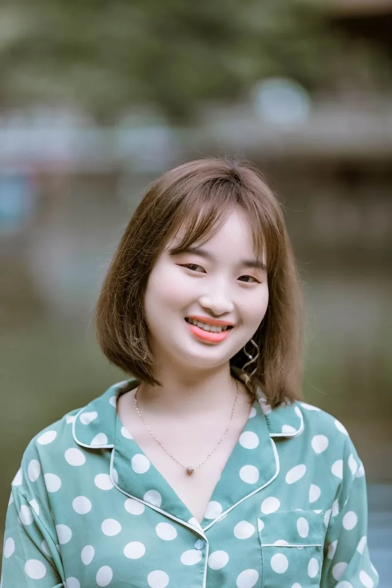 Classic layered bob haircut with soft face-framing layers