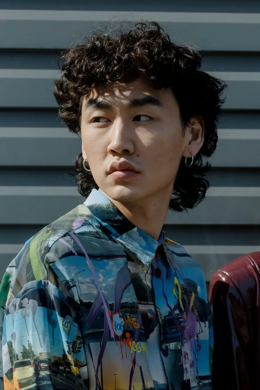 5. Curly mullet with a fringe