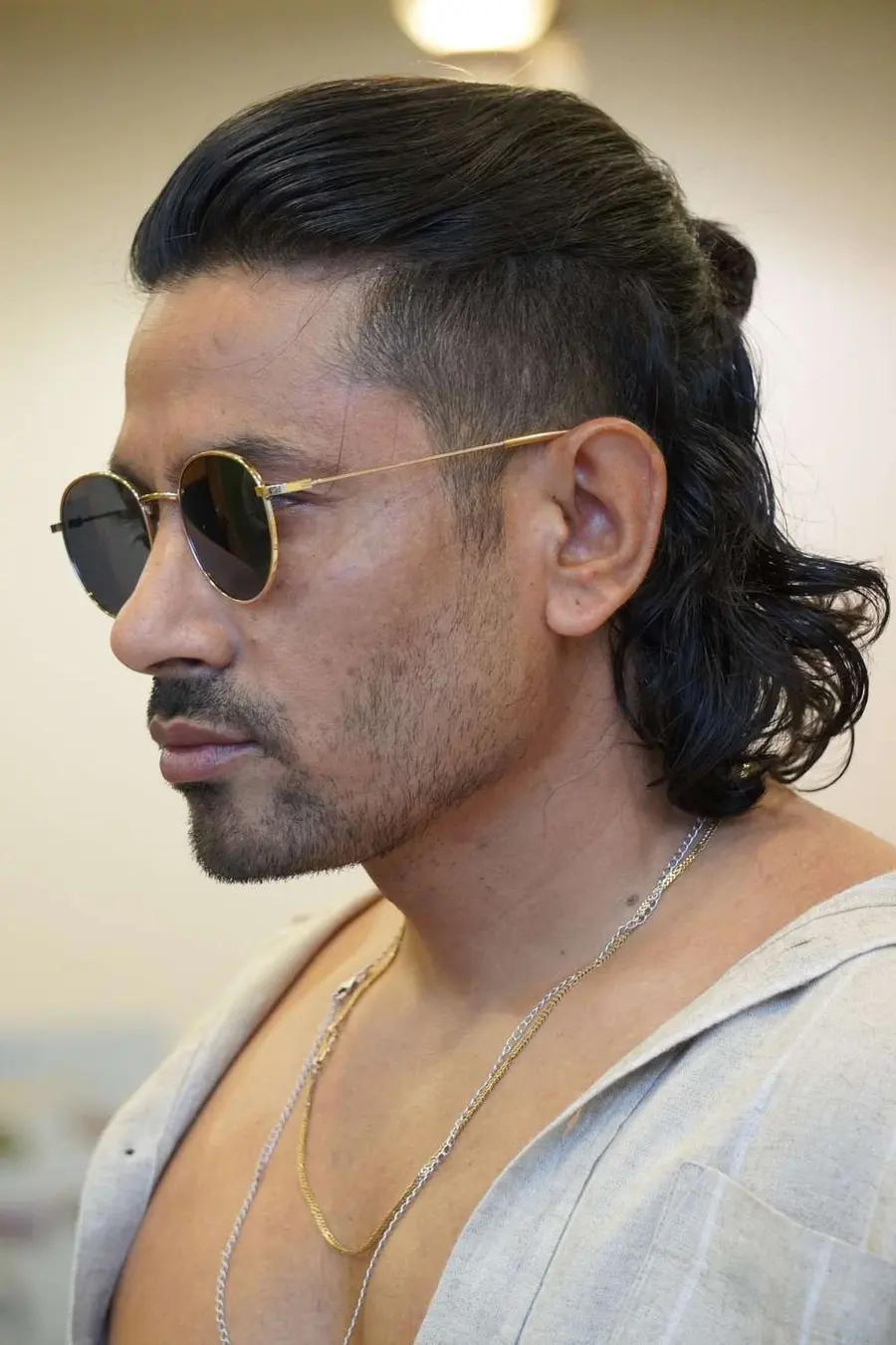 7. Mullet with shaved sides