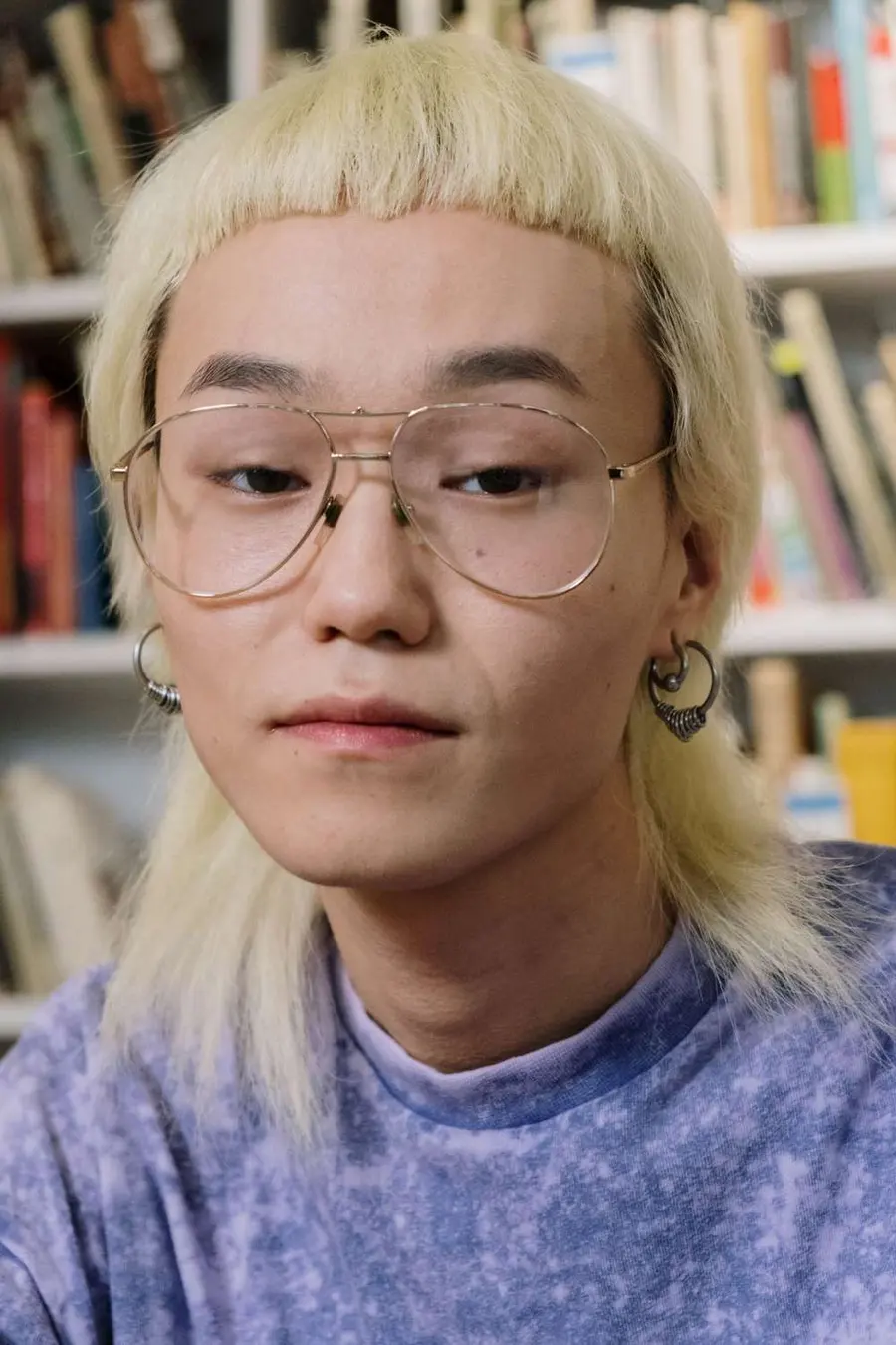 8. The bleached mullet with a micro fringe